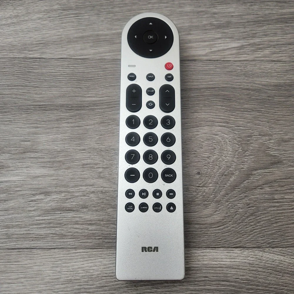 RCA Universal‎ TV Remote Control Silver Black Power Volume Channel Numbersq¹